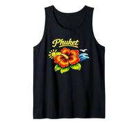 Phuket Tailandia Tropical Beach Flower Design Camiseta sin Mangas