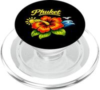 Phuket Tailandia Tropical Beach Flower Design PopSockets PopGrip para MagSafe