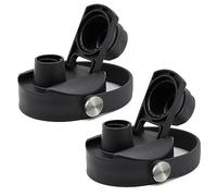 PHULWEL Tapa de Repuesto para Botellas de Agua Hydro Flask Wide Mouth (12 oz, 18 oz, 22 oz, 32 oz, 40 oz, 64 oz), Tapa de Repuesto con Cierre de botón (Negro)