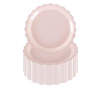PHUNAT 50 platos de flores rosas de 7 pulgadas, papel, platos de postre, suministros de fiesta rosa bebé