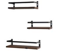 PHUNAYA Floating Shelves Rustic Wood Wall Mounted Shelf Practical Meta