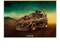 PHVRLG Poster De La Película Clásica Retro Mad Max 4 Fury Roads Lienzo Pintado Arte De Pared Decoración Del Hogar 50 X 70 Cm Sin Marco