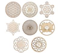 Phyachelo 8 paquetes de 14 cm de placa de pared de la vida en forma de posavasos de pared arte DIY posavasos hacer geometría