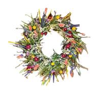 Phyachelo de Lavanda y Margaritas Artificiales de, Coronas de Seda de Flores Silvestres de Verano para Puerta de Entrada, Pared del Hogar, Decoración Navideña de Granja