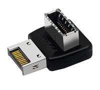 Phyachelo Placa Base de Computadora Tipo e Interfaz USB 3.1 Tipo e Codo de DireccióN de 90 Grados Adaptador Instalado Frontal Tipo C (PH74A)