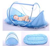 PHYNEDI Cuna de Viaje Super Ligera Cuna Plegable con Mosquitero, Colchón Bebé Infantil Pop-up Cuna para Bebés de 0 a 2 años