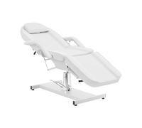 Physa Bienestar y Estilo de Vida physaCAPUA Camilla de cosmética Blanca 200 kg Mecanismo de elevación hidráulico Giratorio 360° Mesa de Tratamiento Blanca sillón de cosmética Mesa de Terapia m