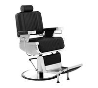 Physa - LUXURIA Black - Sillón de peluquería Negro - Altura del Asiento Regulable Entre 64 y 77 cm