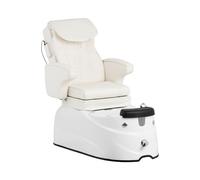 Physa Phy_PSC_01 - Silla Eléctrica con Bandeja para pies, 105 W, 150 kg, Color Blanco, Masaje de Espalda, Silla Cosmética, para Pedicura
