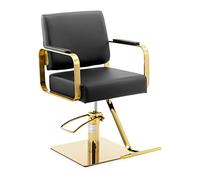 Physa Physa Otley Black Sillón de peluquería con reposapiés Color Negro/Dorado Silla de Peluquero/barbero Regulable en Altura