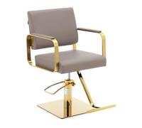 Physa Physa Otley - Silla de peluquería con reposapiés, 490 - 650 mm, 200 kg, Color Beige/Dorado, Silla de peluquería Regulable