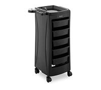 Physa PHYSA-RR-10 - Carrito de peluquería (10 kg, 5 cajones), color negro