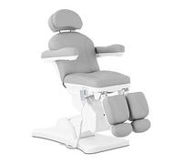 Physa Sillón de Pedicura Camilla de Estética ERCOLANO Grey (Tapicería: Piel sintética (PVC), Altura: 660-1105 mm, Color: Gris/Blanco)