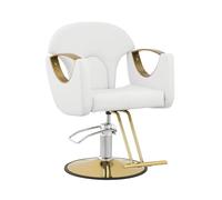Physa Sillón de Peluquería con Reposapiés y Altura de Asiento de 53-64 cm para hasta 180 kg Blanco Sillón de barbería Silla de peluquería Silla de barbería