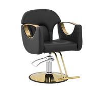Physa Sillón de Peluquería con Reposapiés y Altura de Asiento de 53-64 cm para hasta 180 kg Negro Sillón de barbería Silla de peluquería Silla de barbería