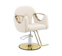 Physa Sillón de peluquería con reposapiés y Altura de Asiento de 55-65 cm para hasta 180 kg en Color Crema Sillón de barbería Silla de peluquería Silla de barbería de barbero