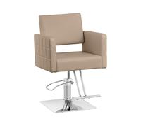 Physa Sillón de Peluquería Ribbleton con Reposapiés Altura del Asiento 49-63 cm hasta 150 kg Beis Sillón de barbería Silla de peluquería