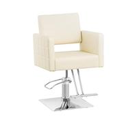 Physa Sillón de Peluquería Ribbleton con Reposapiés Altura del Asiento 49-63 cm hasta 150 kg Color Crema Sillón de barbería Silla de peluquería