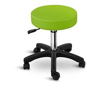 Physa Taburete con Ruedas Physa Aversa Green (Estructura En Acero, Asiento De PVC y Espuma, hasta 150 kg, Color Verde)
