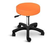 Physa Taburete con Ruedas Physa Aversa Orange (Estructura En Acero, Asiento De PVC y Espuma, hasta 150 kg, Color Naranja)