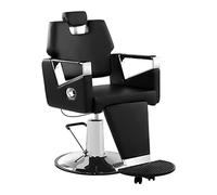 Physa - Turin Black - Sillón de peluquería Negro - Altura del Asiento Regulable Entre 57 y 64 cm