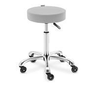 Physa Worcester Light Gray - Taburete con ruedas (54-72 cm, altura regulable, color gris claro