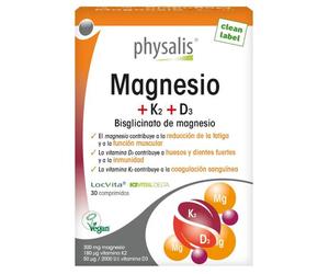 Physalis Magnesio + K2 + D3 30 Comprimidos