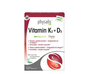 Physalis Vitamina K2 + D3 Comprimidos Masticables x 60
