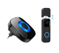 PHYSEN Señal Inalámbrica para Blink Doorbell, Retransmisión de Timbre, Sistema de Timbre Inalámbrico, kit de Expansión de Gong Inalámbrico, Solo para el Modo Cableado, 1 Receptores y 1 Transmisor