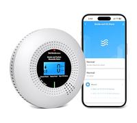 PHYSEN WiFi Detector de Humo y Monóxido de Carbono con 10 Años de Vida Útil y Batería Reemplazable, Detector Combinado Compatible con la App Tuya, Certificación Estándar EN14604 & EN50291, 1St