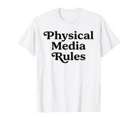 Physical Media Rules, coleccionista de Cintas VHS, DVD, Vinilo, DVD, Retro, Nerd Camiseta