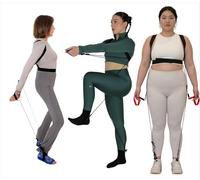 PhysicalMind Institute TYE4® and TYE4X™ Wearable Resistance Assistance Bands for Home Gym- Body, Pilates, Yoga, Posture, Stretching, Balance Reformer Equipment - Portable Exercise Cords