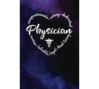 Physician Gifts For Women - a Blank Lined Journal with Heart Words, Great for Showing Your Appreciation: Purple and Blue Universe design