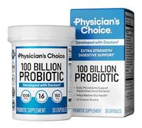 Physician's CHOICE 100 Billion Advanced Probiotic - 16 strains + Organic Prebiotics - Digestive & Gut Health - Supports Occasional Constipation, Diarrea, Gas & Bloating - Probiotics for Women & Men
