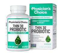 Physician's CHOICE Probióticos para el control de peso y la hinchazón, 6 cepas probióticas, prebióticos, ingrediente clave de cayena, apoya la salud intestinal, control de peso para mujeres y hombres