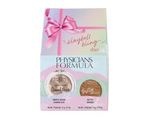 Physicians Formula Staybell Bling Duo, Iluminador facial con polvo de diamante + bronceador en crema en formato mini viaje