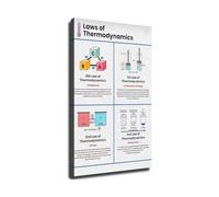 Physics Laws of Thermodynamics Poster Zeroth First Second Third Law Science Educational Chart for Classroom Lab Study Room Decor(Unframed,16X24inch(40X60cm))