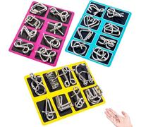 Physics Mind Metal Puzzles Unlock Interlock Game, Brain Teaser Puzzles, Metal Puzzle Brain Teasers IQ Logic Challenge, Educational Party Favors & Stress Relief Toy (BB)