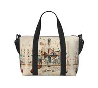 Physics Print - Bolsa de viaje para mujer, bolsa de mano grande para fin de semana, bolsa de entrenamiento para gimnasio, bolsa de hospital para mamá, Black, Talla única