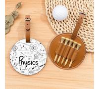 Physics Print - Bolsa organizadora de camisetas de golf, bolsa deportiva portátil marrón con clip para cinturón, fácil de transportar
