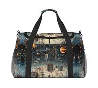 Physics Print Print Travel Duffle Bag gran capacidad elegante bolsa de fin de semana para actividades al aire libre, negro, talla única