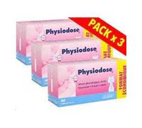 physiodose serum physiologique 40 dosettes lot de 3