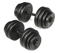 Physionics - Juego de mancuernas, 2 pesas de 15kg/u ajustable