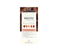 Phyto Paris - Coloración Capilar Permanente 6.34 - Color Rubio Oscuro con Reflejos Cobrizos Profundos, Intenso y Natural - Tinte Sin Amoníaco Enriquecida en Pigmentos Botánicos - Uso Ùnico