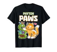 Phyton Paws Funny Cat Snake Python Desarrollador de programación Camiseta