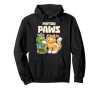 Phyton Paws Funny Cat Snake Python Desarrollador de programación Sudadera con Capucha