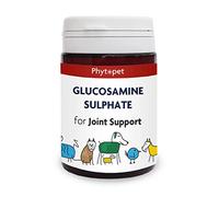 Phytopet Sulfato de Glucosamina 500mg | Derivados de mariscos | Promueve la salud de las articulaciones y la movilidad | Perfecto para mascotas de edad avanzada | Incluye vitamina C | 180 Cápsulas