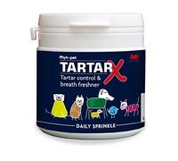 Phytopet TartarX | Remedio herbal 100% natural | Control de sarro, Fershner de aliento y eliminación de placa, para perros, gatos, caballos, pájaros, mascotas | 300 g |
