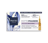 Phytophanere - Tratamiento capilar Phytophanere anticaída reaccional clínicamente probado, 96% ingredientes naturales, sin siliconas, para cuero cabelludo sensible y cabello débil, 12 ampollas