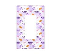 pi day happy - Placas de pared de 1 marcha, tamaño estándar de 11,2 x 6,9 cm, cubierta decorativa para interruptor de luz, cubierta para enchufes, policarbonato, termoplástico